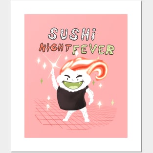 Sushi night fever Posters and Art